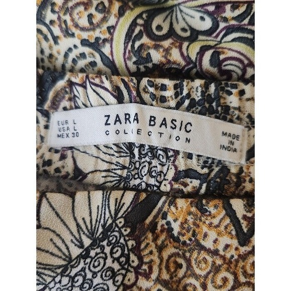 ZARA Basic Collection pants Colorful Women's size Large - Picture 5 of 6